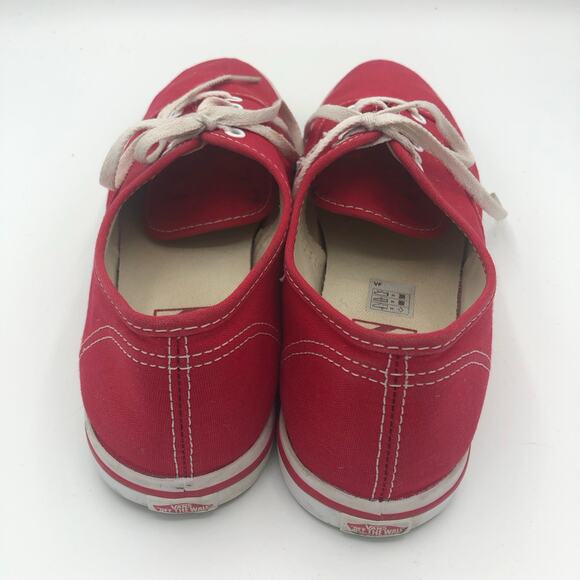 VANS Authentic Red Classic Unisex Canvas Shoes | Men's Size 6.5/Women's Size 8 - Picture 4 of 9